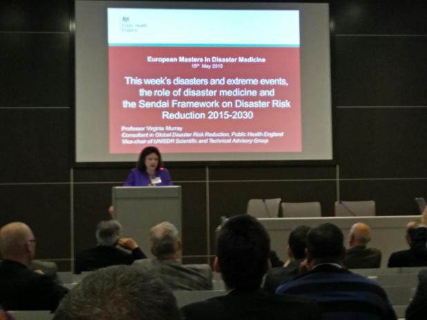 EMDM_disaster's tweet photo. #emdm2015 opening ceremony, Virginia Murray speaking http://t.co/NT2GMw8zPR