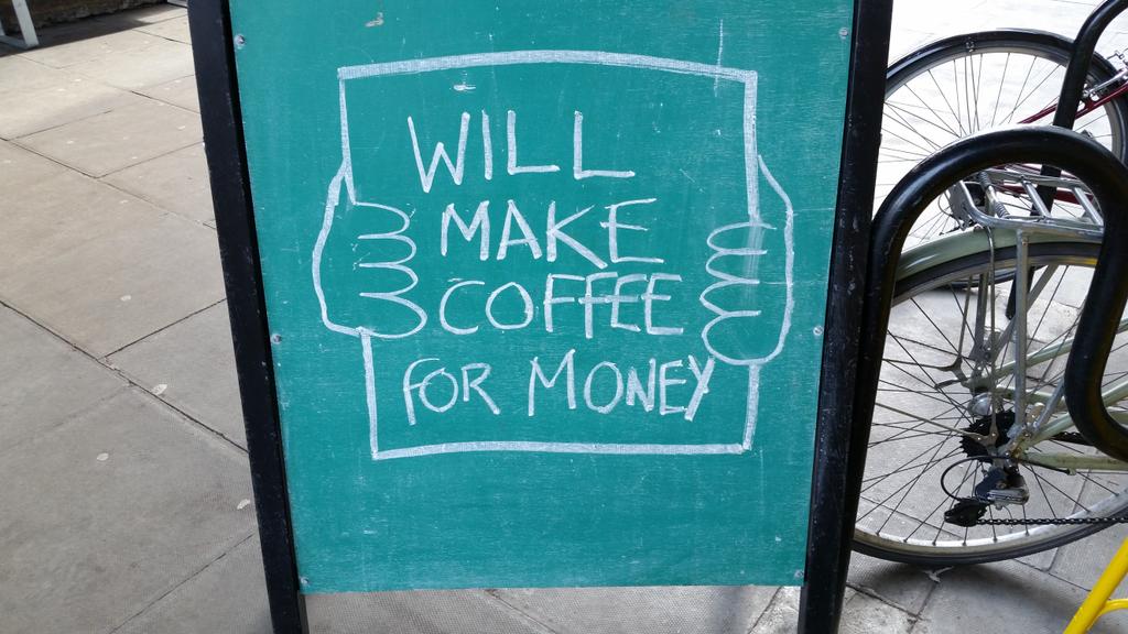 Surveyor_London's tweet photo. Amusing board @FieldsBeneath Kentish Town #Londoncoffee #dilapidations http://t.co/HQnFG472St