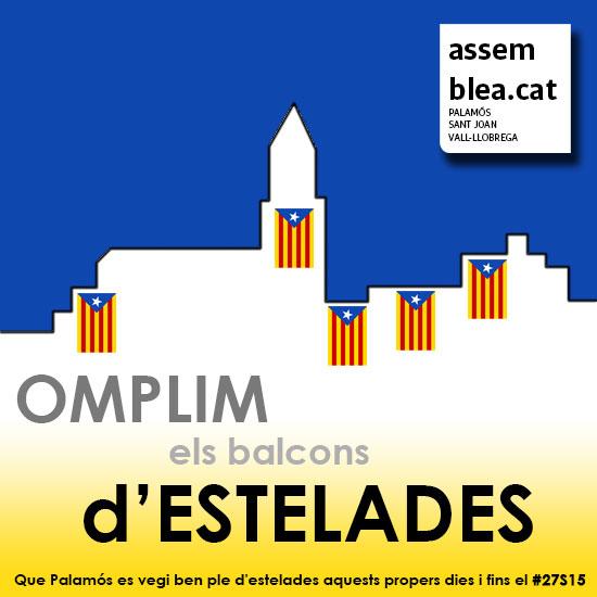 ANCPalamos's tweet photo. L' @ANCPalamos s’afegeix a la crida de l'ANC d'omplir els balcons d'estelades i en repartirà aquest cap de setmana... http://t.co/xVqYTzhgGi