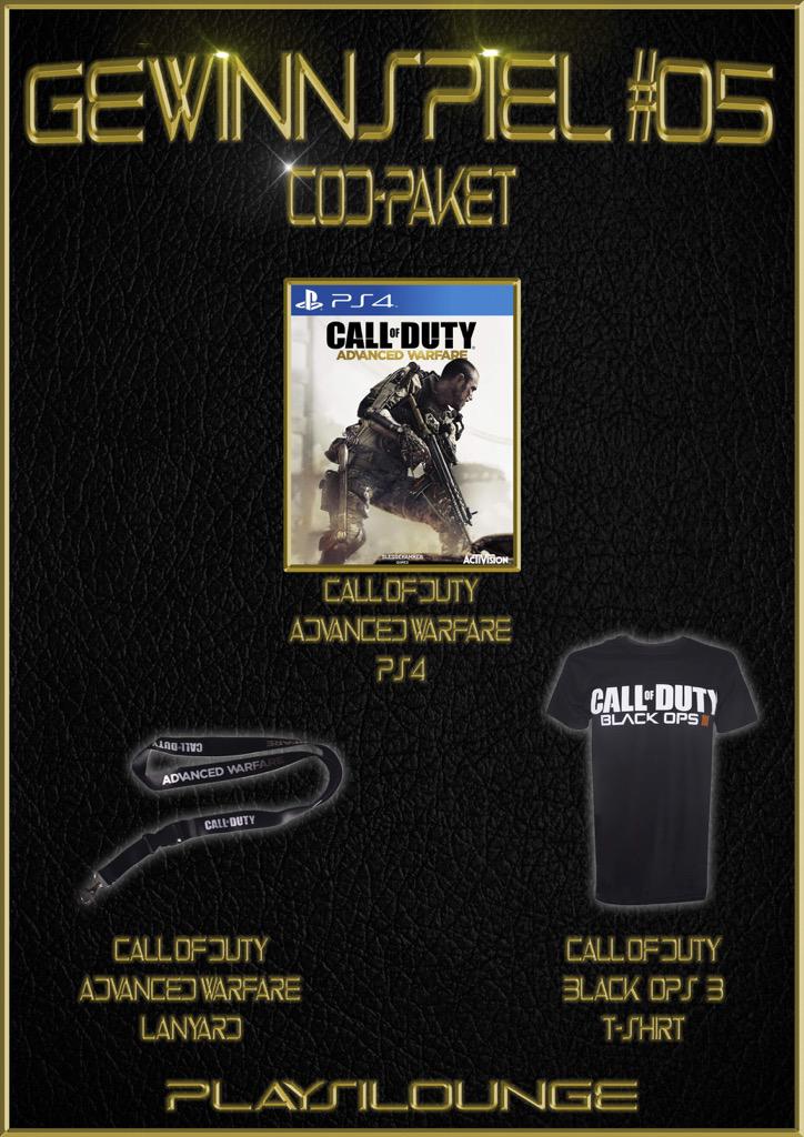 PlaysiLounge's tweet photo. #GEWINNSPIEL #5 – Retweet &amp; Follow bis Sonntag (17.05.) 21 Uhr und schon seid ihr im Lostopf für dieses CoD-Paket: http://t.co/6WkbWxAUDR