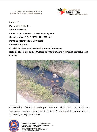 ebattistini's tweet photo. Punto #15 de vulnerabilidad cuneta severamente obstruida en La Unión  #ElHatillo #MirandaPreventiva http://t.co/Owjla05AiV