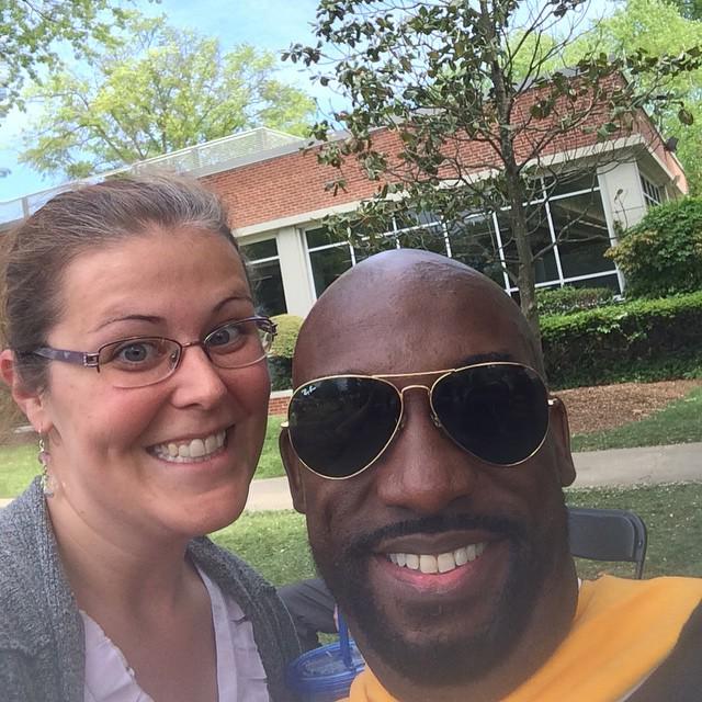 RowanUWellness's tweet photo. HCI and Dean Jones are ready for the final graduation ceremony! #rowan15 http://t.co/CJqjHQvpDF http://t.co/EXWqit2CB6
