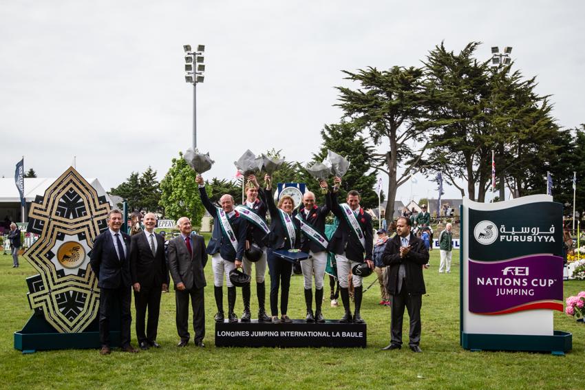 The victorious GB Team at La Baule this afternoon!  Joe Clee, Spencer Roe, <a href="/GuyWilliamsGBR/">Guy Williams</a>, Michael Whitaker