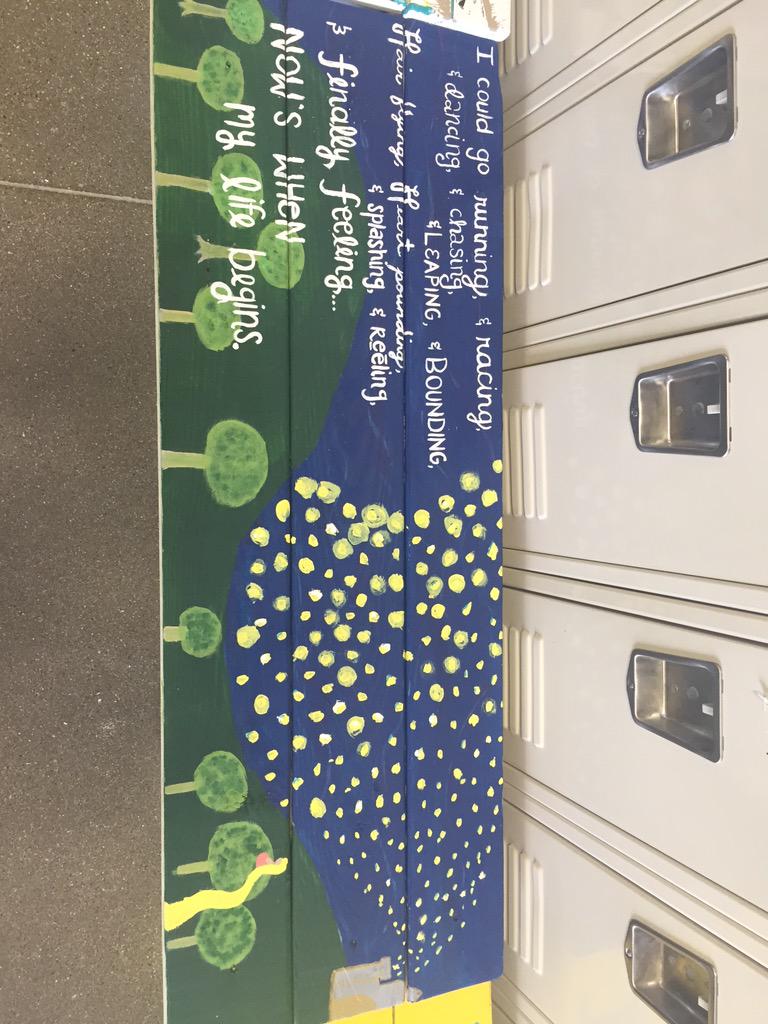 DOSECS15's tweet photo. Bench done by @becca9822 and other engineering students. http://t.co/6kI90kCGFM