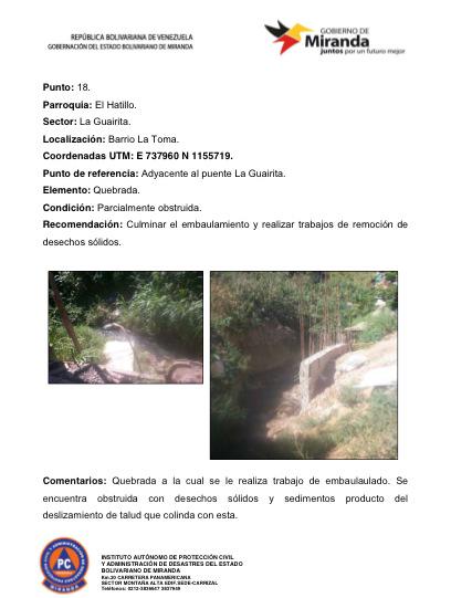 ebattistini's tweet photo. Punto #18 vulnerabilidad quebrada obstruida en sector La Guairita #ElHatillo #MirandaPreventiva http://t.co/kI1l5ypm8I