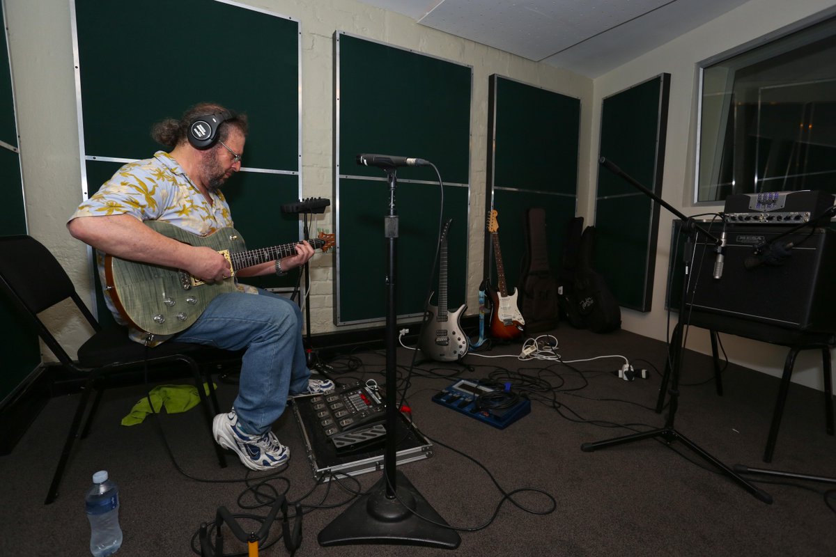 beatwarrior's tweet photo. Doc Mike brought along some Axe's for the day. Royer 121,AKGC414, Mesa Boogie Transatlantic @rudimentals @CapeAudio http://t.co/fkjQXIXj7u