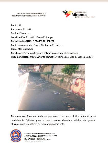 ebattistini's tweet photo. Punto #20 de vulnerabilidad presencia de desechos sólidos en quebrada El Arroyo #ElHatillo #MirandaPreventiva http://t.co/vDphUh4dVL