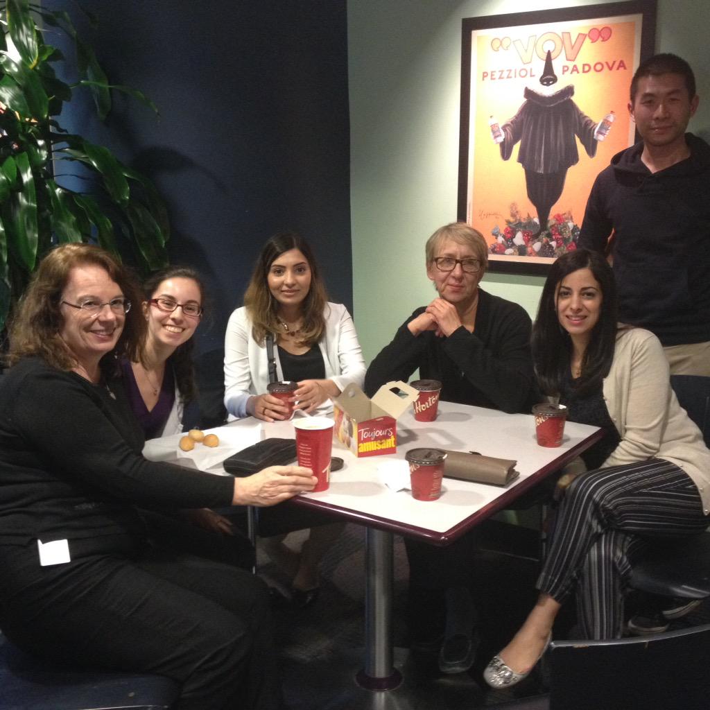 MichelleEmilyP's tweet photo. #csteam @Manulife went for some @TimHortons coffee &amp; Tim bits! Mmm! #LifeAtManulife http://t.co/l9jvsBT00T