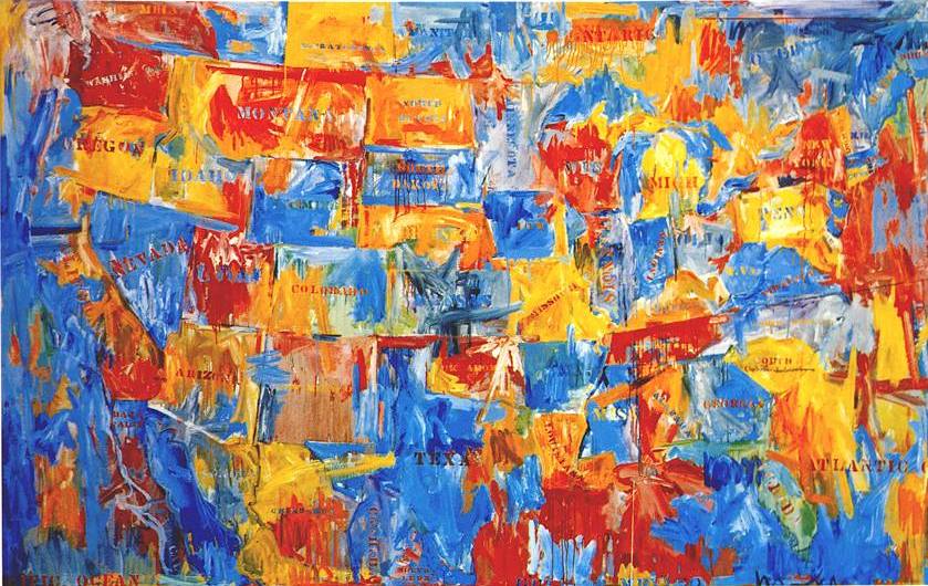 Happy Birthday Jasper Johns! The American painter and printmaker is 84 today. \Map\, 1961, 