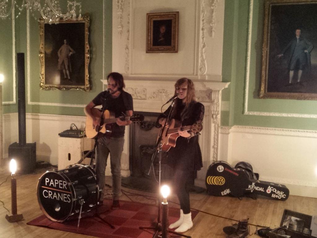 <a href="/Papercranesband/">Paper Cranes</a> kicking it off #abbothall #kendal <a href="/lakelandarts/">Lakeland Arts</a> #MaN2015