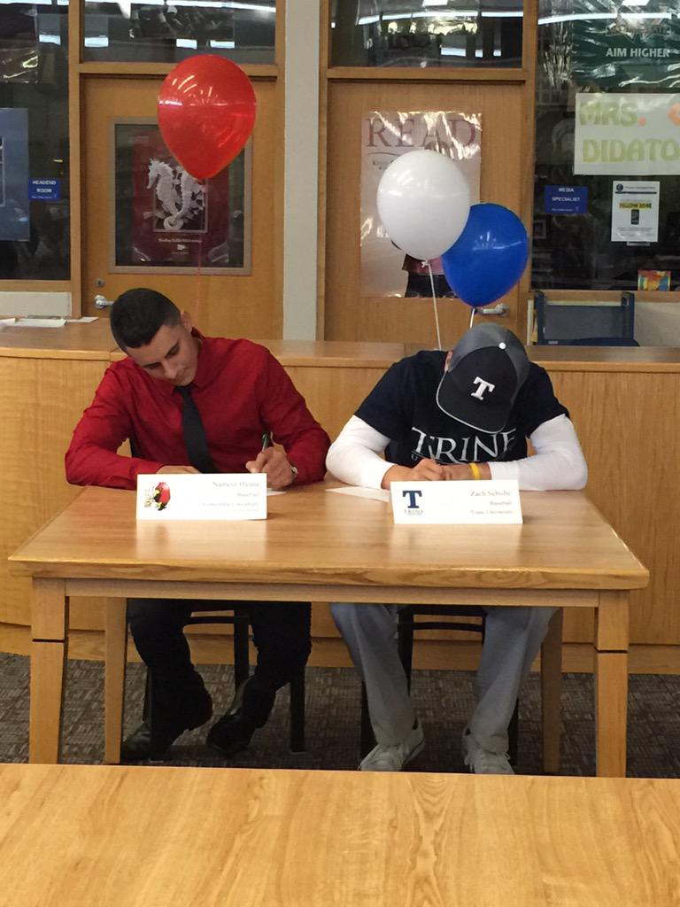 CousinoBaseball's tweet photo. Congrats to Nameer Hanna (Concordia) and Zach Schulte (Trine) @NameerHanna @schulte_zach21 http://t.co/PQSPEO9lTO