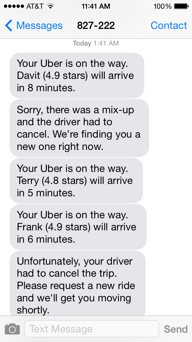 aylamandel's tweet image. Really unimpressed with my @Uber experience last night. Look at these photos. I was stranded for an hour! #Uberfail