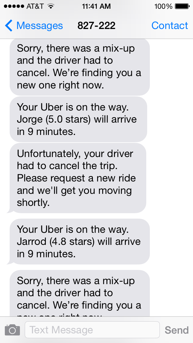 aylamandel's tweet image. Really unimpressed with my @Uber experience last night. Look at these photos. I was stranded for an hour! #Uberfail