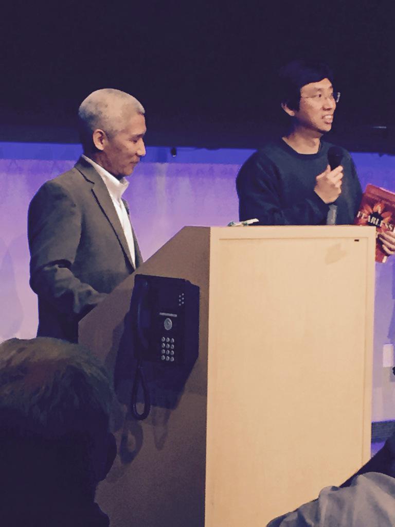 stadeagency's tweet photo. Thrilled to hear my author @ThuptenJinpaLa talk at @google today! Here he is w @chademeng. #AFearlessHeart http://t.co/pyd4dFEwwm