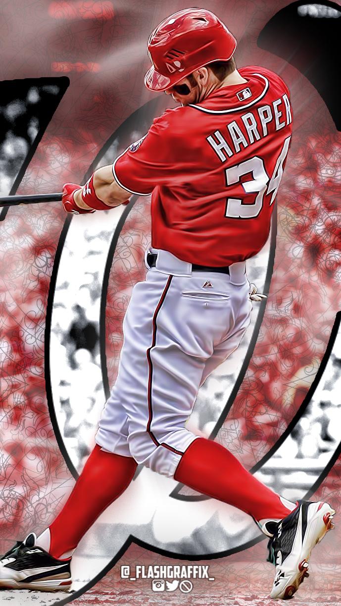 Sports Wallpapers 📲 on X: Bryce Harper! ⚾️📲 Wallpaper by @_FlashGraffix_   / X