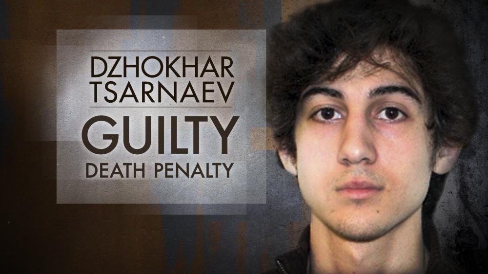 NBCNightlyNews's tweet photo. BREAKING: Dzhokhar Tsarnaev sentenced to death for Boston Marathon bombing http://t.co/c1kGgjHIu5 http://t.co/Mnk2YOqgt4