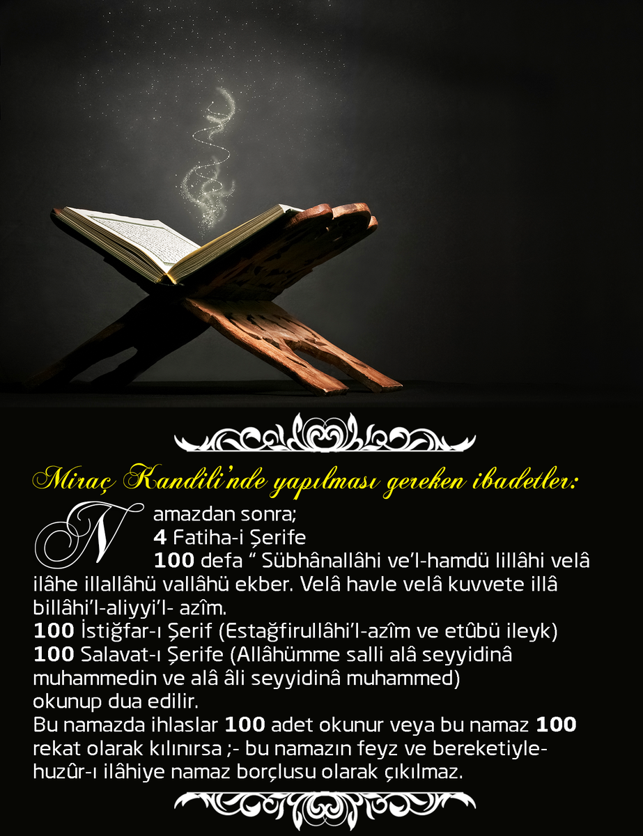 Velâ havle velâ kuvvete illâ billâhi’l-aliyyi’l- azîm.

#MümininMiracıNAMAZ