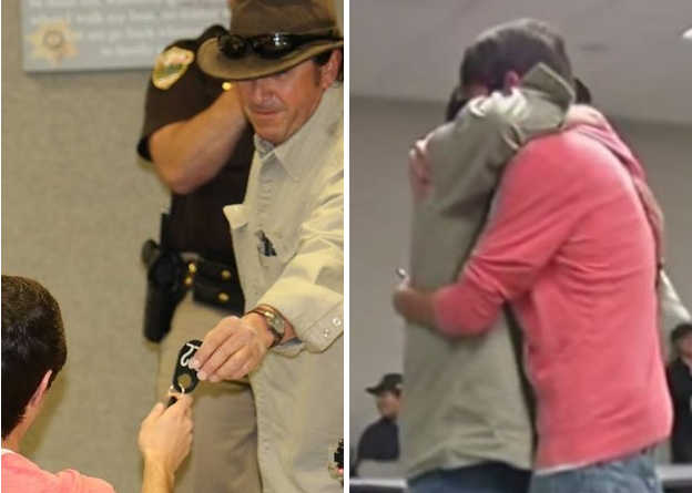 BuzzFeed's tweet photo. After a fallen Sheriff’s son lost an auction for his squad car, the winner handed him the keys
http://t.co/C0igk5AKUa http://t.co/oVGdPcRnt5