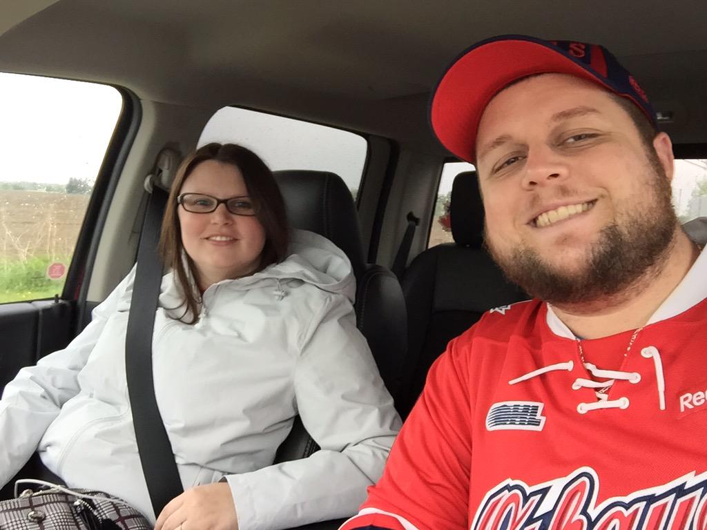 CambiesJr's tweet photo. On our way to the @Oshawa_Generals game! #GENSarmy http://t.co/2U3bIPL458