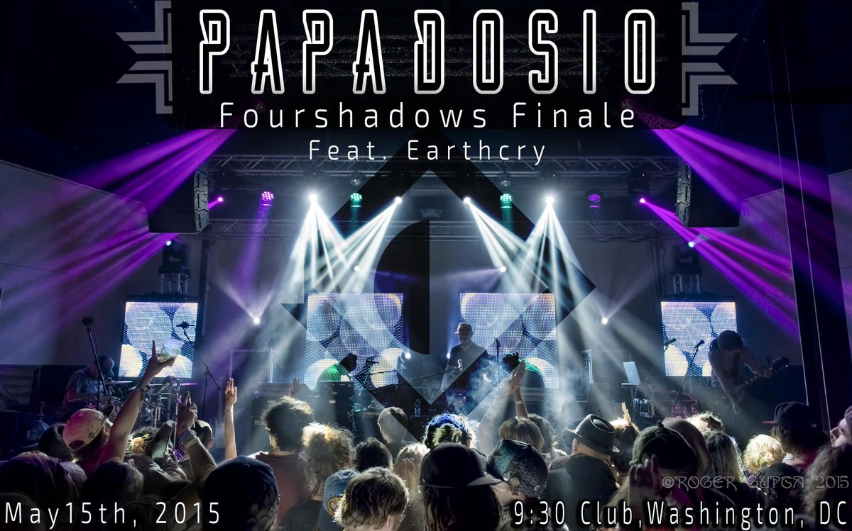 papadosio's tweet photo. Last show of the #Fourshadows tour tonight at @930Club w/ @EarthCryMusic! Be there-> http://t.co/8DVgBQREpn http://t.co/2ACLeZcP7S