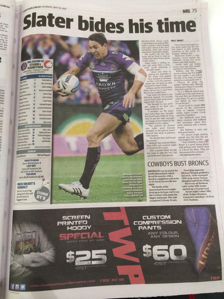 coachskrobalak's tweet photo. Custom compression pants and custom hoodys special in today's herald sun.
#heraldsun #sale #special #twp http://t.co/vvTW1cqn6H