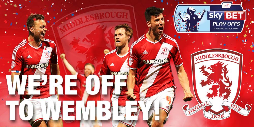 SkyBetChamp's tweet photo. Congratulations to @Boro - you are off to Wembley! http://t.co/6vMDMK2fmt