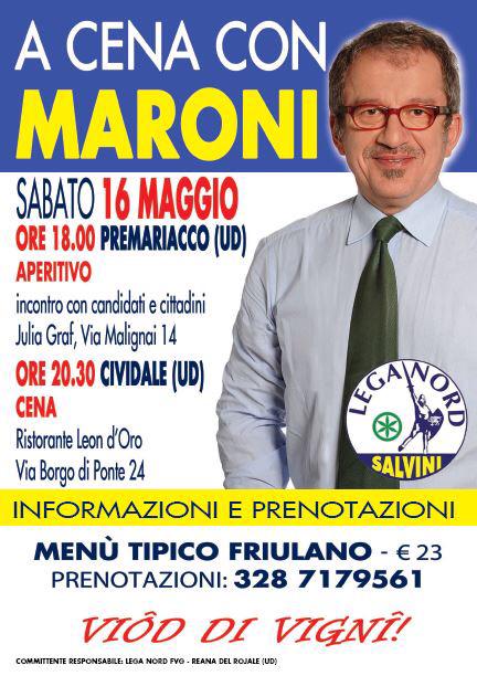 LegaFVG's tweet photo. Domani, sabato 16 maggio @RobertoMaroni_ farà tappa in #Friuli!  http://t.co/3PzqWnfZy3 #Cividale #FVG http://t.co/mY7KBILYju