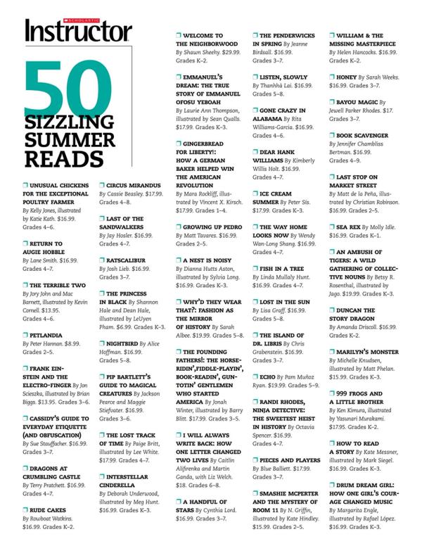 #Printable PDF of 50 new #summerreading books for students! bit.ly/1GYUFeG
