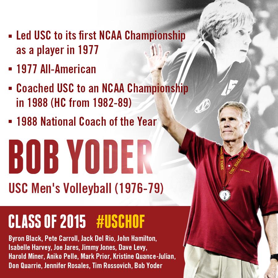USCmensvolley's tweet photo. Tomorrow night, Trojan volley legend Bob Yoder will be inducted into the USC Hall of Fame. #USCHOF #FightOnForever http://t.co/I2Fkrvp5PP