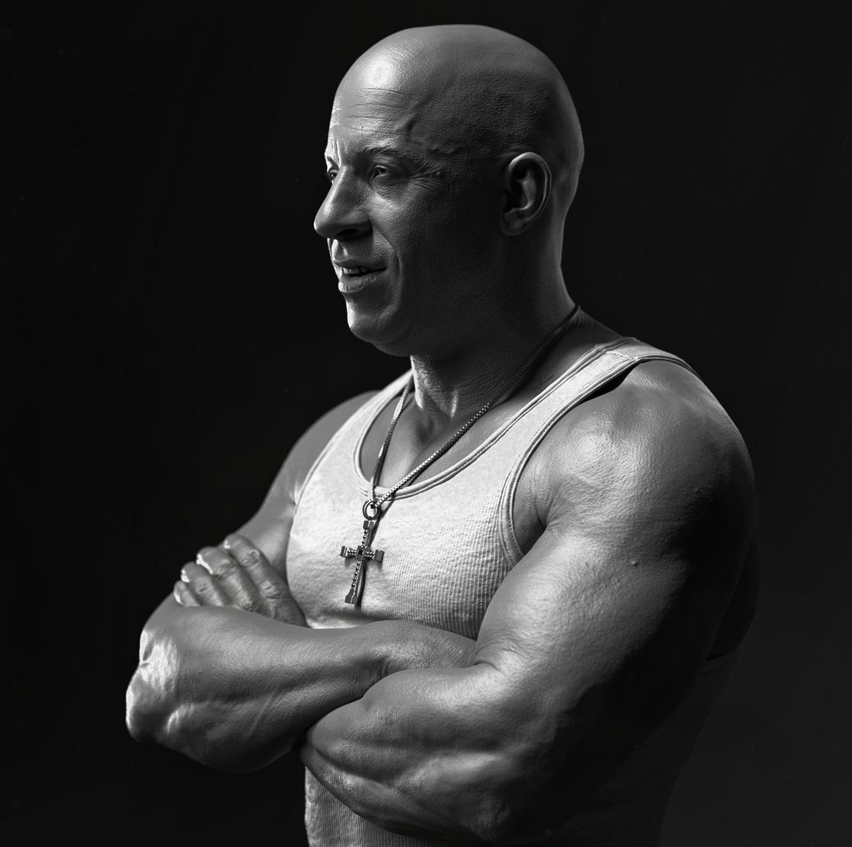 #Likeness of Vin Diesel by Sandeep VS, sculpted in #ZBrush, rendered w/ #Arnold buff.ly/1KJnZcf #characterart
