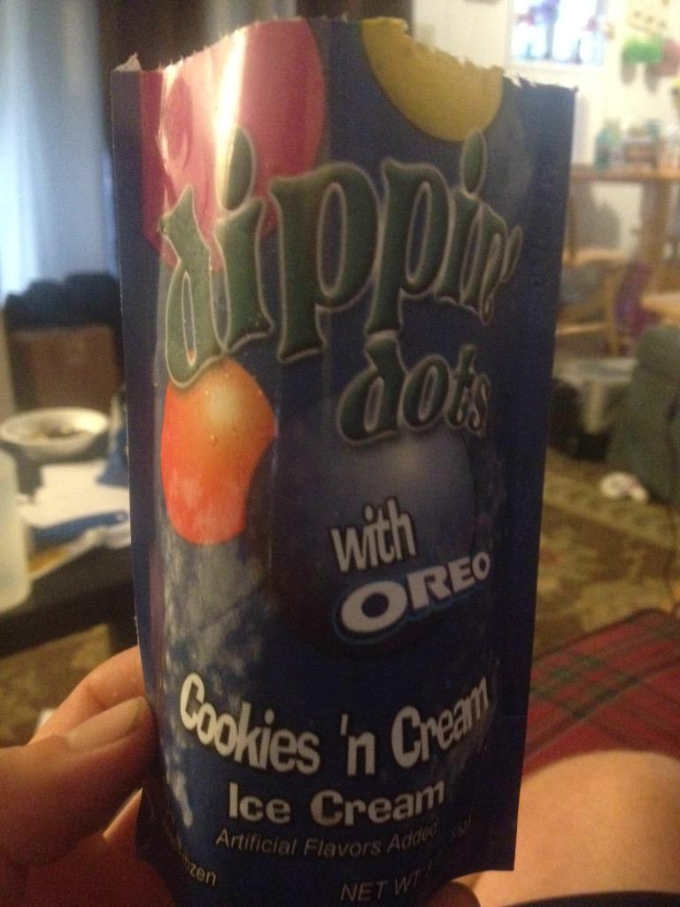 RC_Mayer's tweet image. The local store had these packets of Dippin' Dots today! #ThemeParkExperience