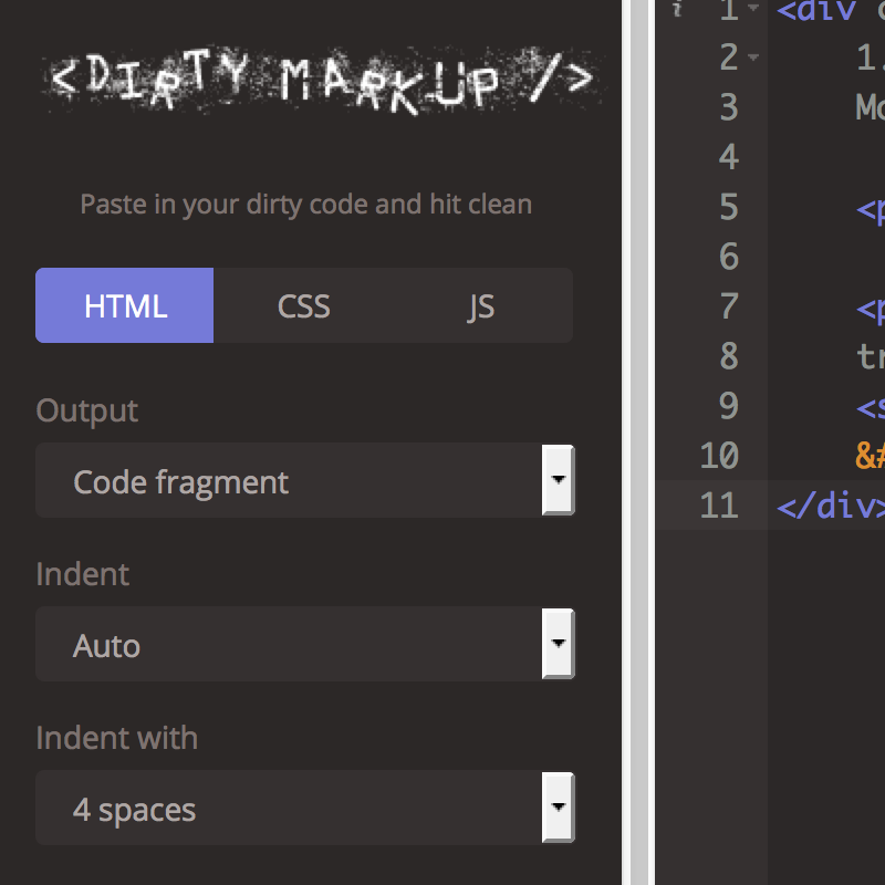 MiAcevedo's tweet photo. Get that dirty code clean with this useful tool http://t.co/TuhkkkX4jh #HTML #frontend #cleanit http://t.co/u5lOdiuRTd
