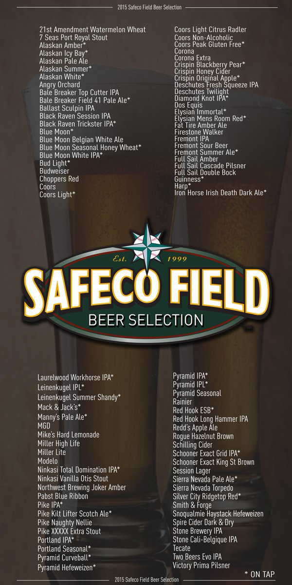 Mariners's tweet photo. It's almost time for another Friday night at the ballpark with the best beer selection in baseball. #ILoveSafecoField http://t.co/uKVoEYJzps