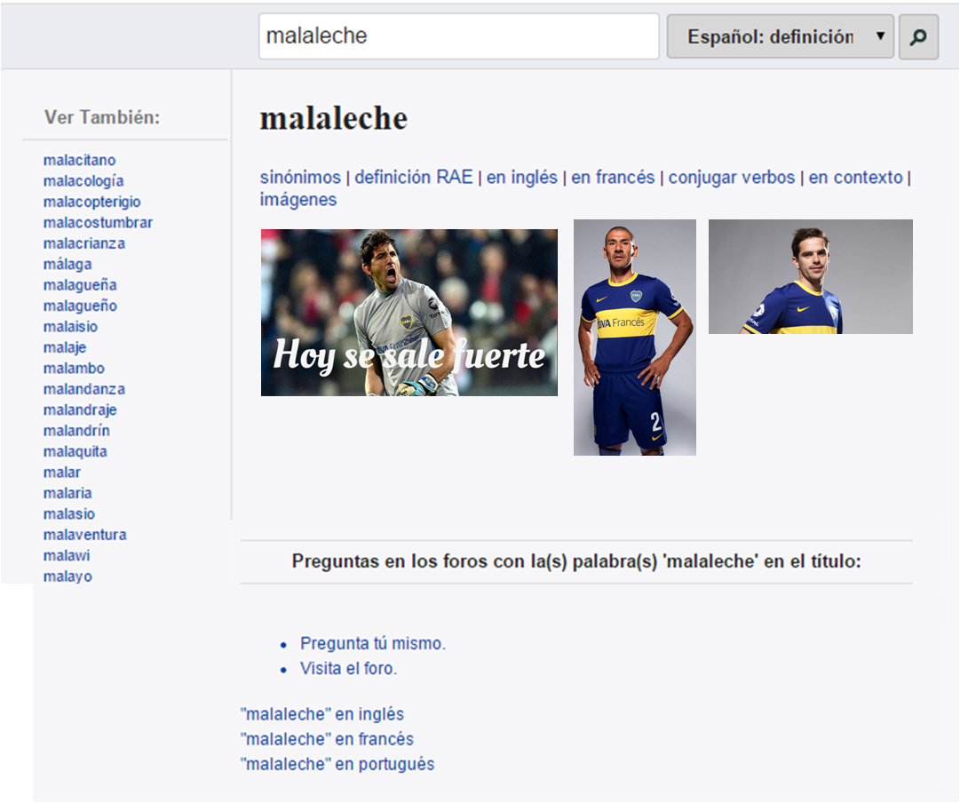 #SuperPapelon #BocaSosCagon Si uno pone "malaleche" en Wordreference/imagenes..que sale?
<a href="/Riverplatecom/">Ahora en @RiverLPM</a> <a href="/La14twitera/">.la14Twiteraa</a>