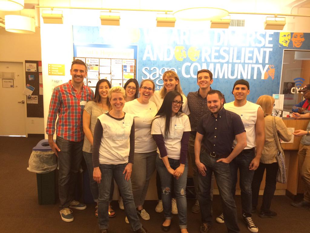 LogoPR's tweet photo. For #ViacommunityDay @michaelurie @logo + @Viacom staff visited @sageusa #LGBT http://t.co/zy6a7zl1yG