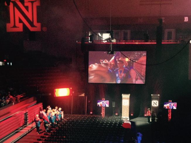 <a href="/crjhcoyotes/">Cinco Ranch JH</a> marching in the parade of states. Looking awesome! #crjh #katyisd