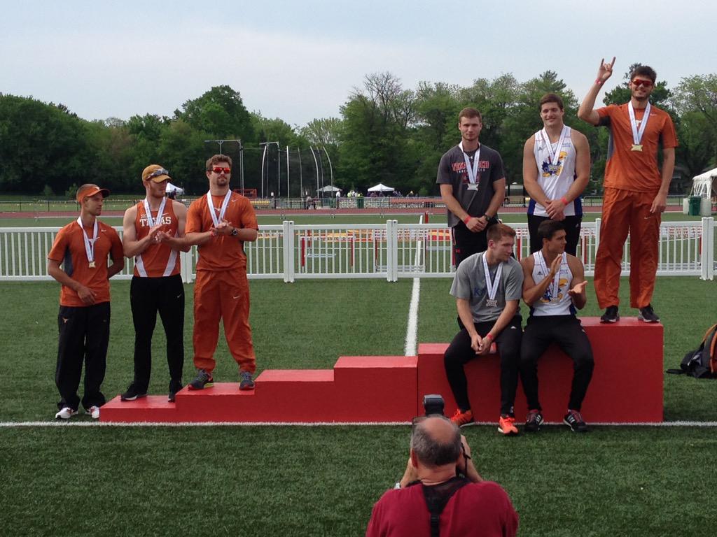 Well took 3 years but finally made it to the top of conference podium!#hookem#16points#letsdothis