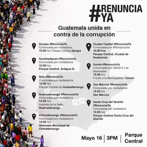 ComparteGuateY's tweet photo. #RenunciaYa #MarchaPacífica 
Escribiendo la historia | 16 de mayo | 3:00 PM 
#Comparte #Guate
https://t.co/0z7mQis0kr http://t.co/WGOvqFdXVA