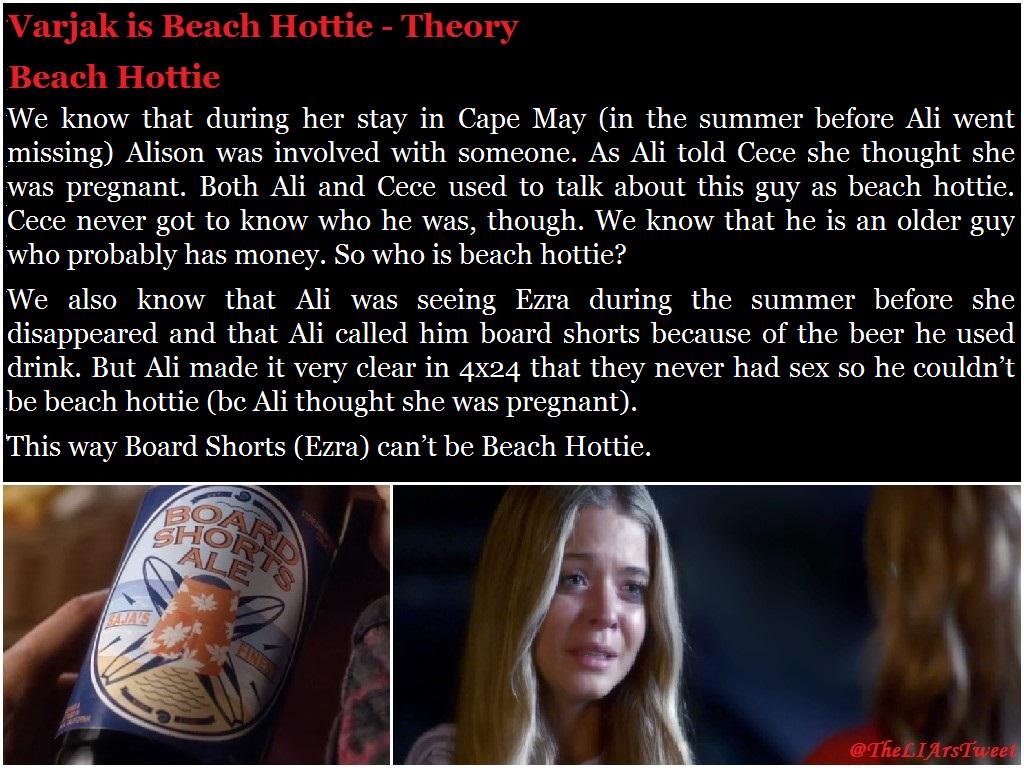 TheLiArsTweet's tweet photo. Hi! Here’s my new theory: VARJAK IS BEACH HOTTIE
Hope you like it
@imarleneking #PLLTheory #WhoIsCharles #PLLSeason6 http://t.co/4Pi0EgXp6g
