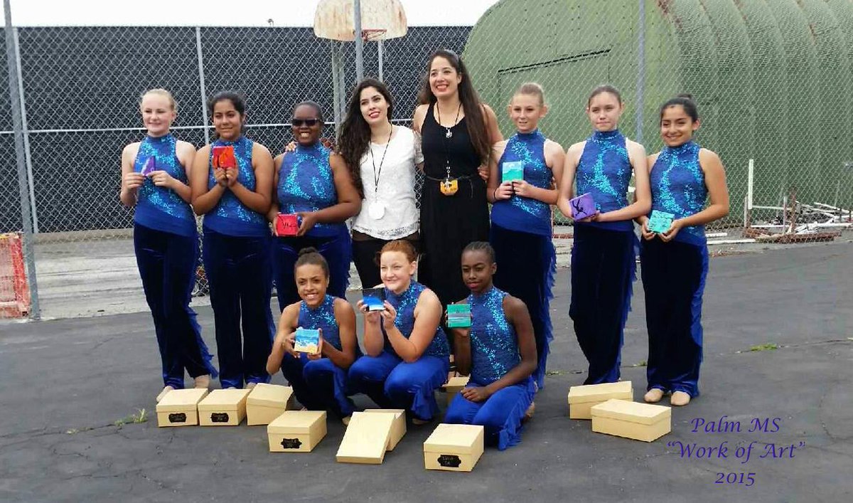 Thanks to PALM MIDDLE SCHOOL for sending us this picture! We're happy you're happy! #colorguard