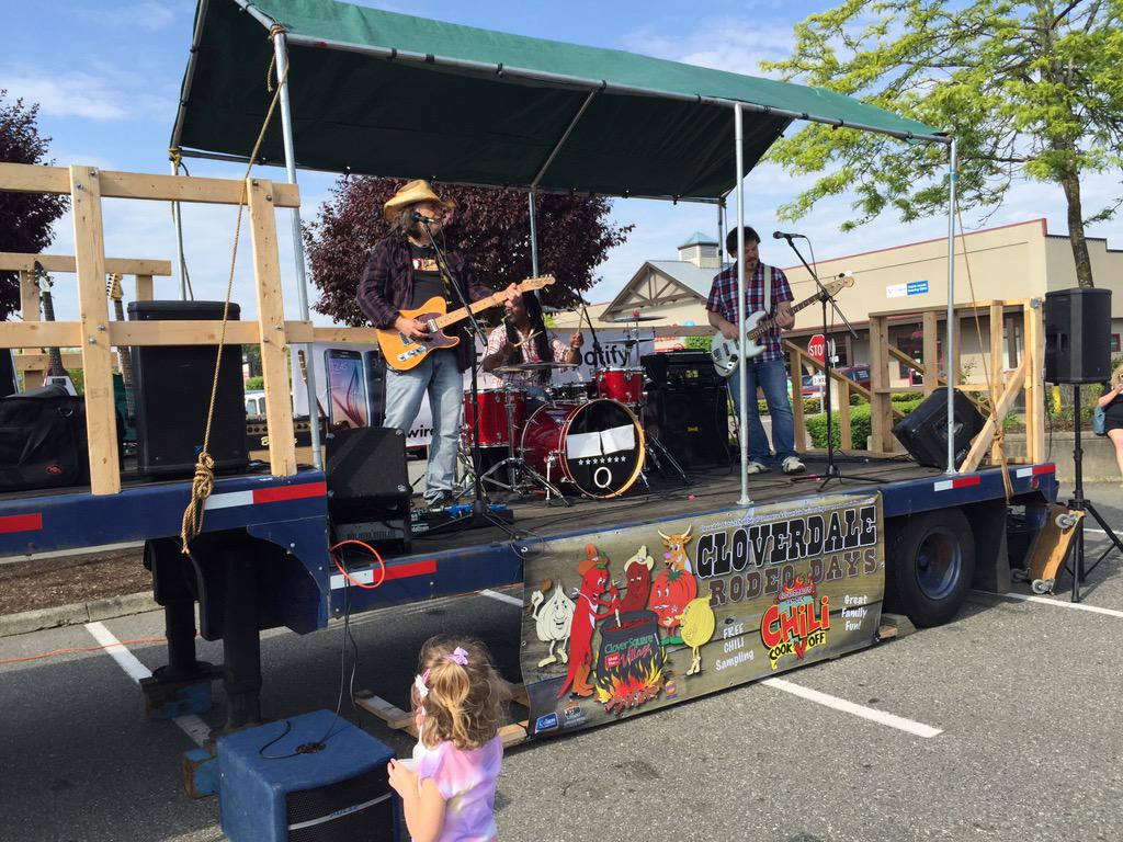 Met Ra McGuire (Trooper) yesterday. Now hear his songs played at the Cloverdale Rodeo Days. Very cool!