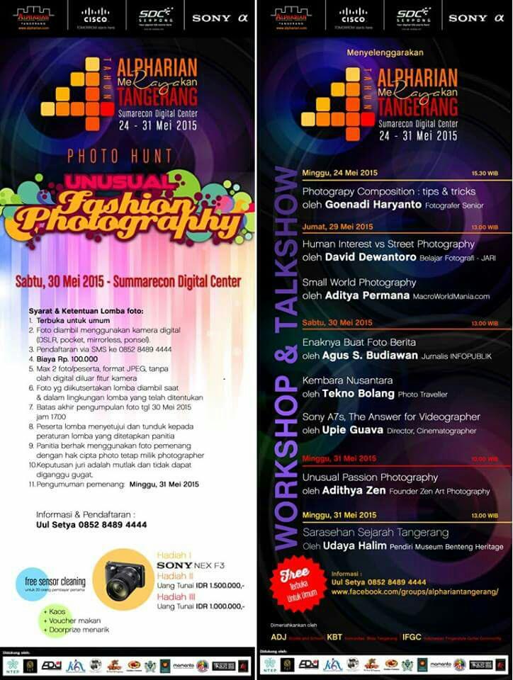 H-8 HUT AT ke 4,jgn lp pd dtg ya ada pmran ,workshop &amp; lomba foto cc : <a href="/alpharian/">Faizal Ortho</a> <a href="/alphariandki/">alphariandki</a> <a href="/SonyIndonesia/">Sony Indonesia</a> <a href="/GNFI/">Good News From Indonesia</a>