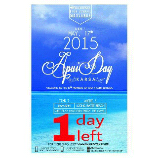 KarsaWB's tweet photo. Selamat lagi!! Jangan lupa besok APUIDAY 😀😀 http://t.co/1D9D3ofEtb