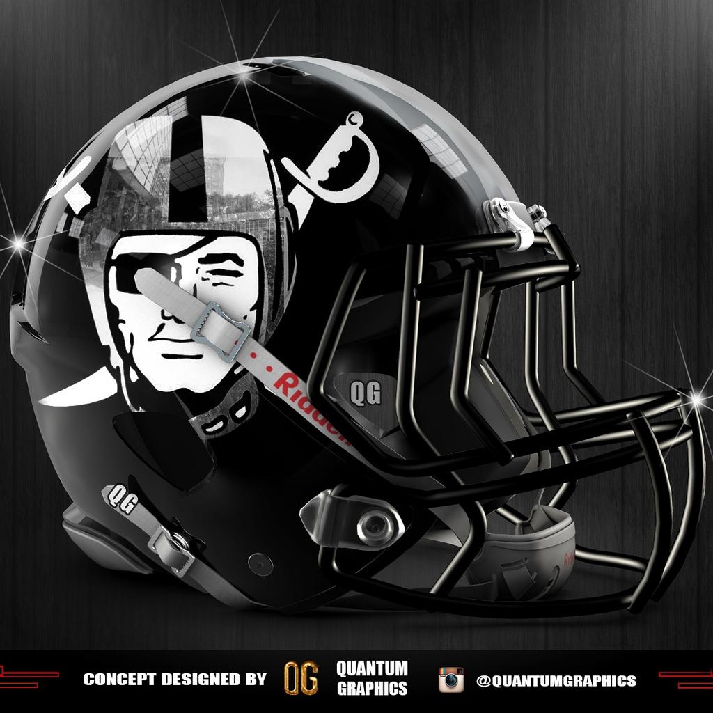 Quantum Graphics on Twitter: "Oakland Raiders concept helmet with a