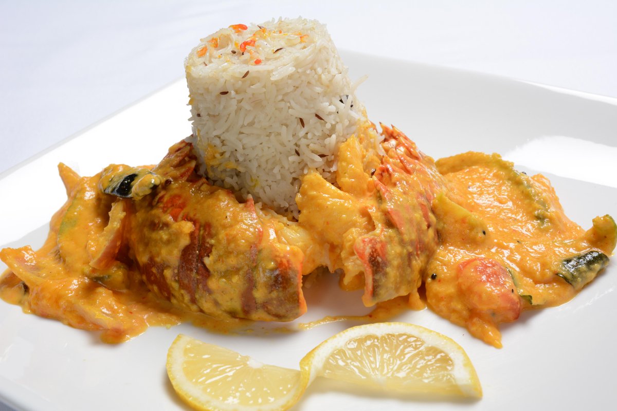 Enjoy #ChefManju's Goan Jhinga (Lobster in coconut, crushed chill, Curry leaves &amp; Lemon Rice). You're worth it!