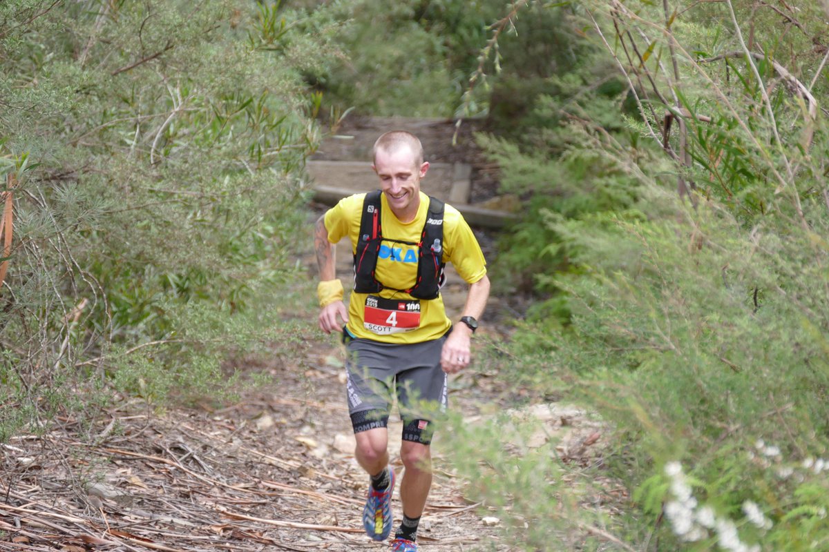 iRunFar's tweet photo. Here's Scott Hawker minutes ago leading just after the halfway mark of the #TNF100 Australia http://t.co/P6ltlsIlZD