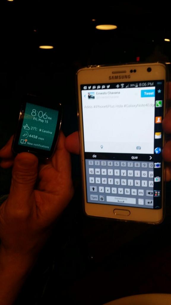 ErnestoChavana's tweet photo. Adiós #iPhone6Plus Hola #GalaxyNote4Edge http://t.co/EmHGbcpRiS