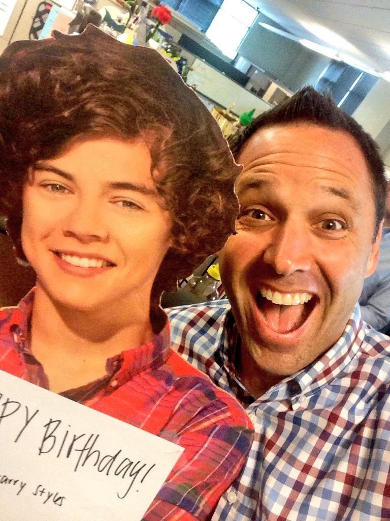 24hourTed's tweet photo. Thanks to .@Harry_Styles for visiting @Corus360 for the @bowtie360 birthday party!  Jake turns the Big 30! http://t.co/z2sOWSpySz
