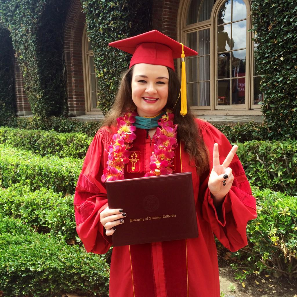 MegCollisDPT's tweet photo. It's official! Dr. Meg Collis, DPT. Better change my twitter name now! #USC #2015 #TrojanForLife #FightOn http://t.co/cdBJ95yKGh