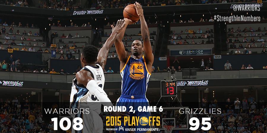 warriors's tweet photo. #Warriors win the series, 4-2. #StrengthInNumbers http://t.co/8r7VlRh0ks